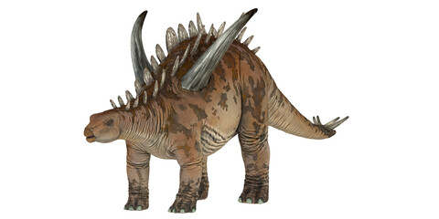 3D rendering of a spiked dinosaur figure