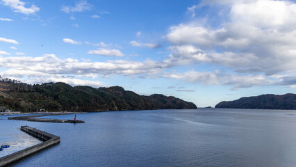 日本周遊　唐丹小白浜の港