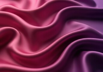 Fototapeta premium Abstract background of flowing pink and purple silk fabric with soft folds