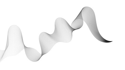 Abstract backdrop with grey wave gradient lines