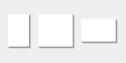 set of Wall picture frame vector isolated on white.
