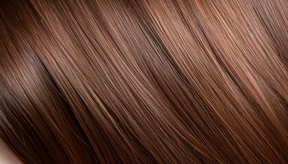 Naklejka premium Close-up view of straight, brown hair
