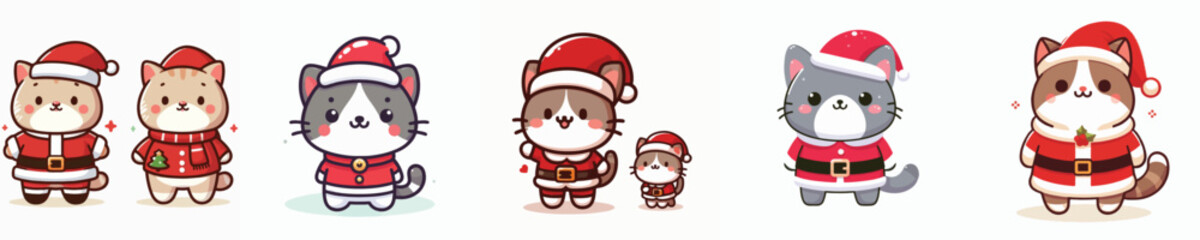 cute cat vector christmas costume