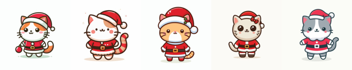 cute cat vector christmas costume