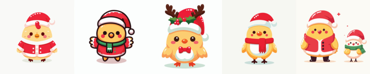 cute chicken vector christmas costume