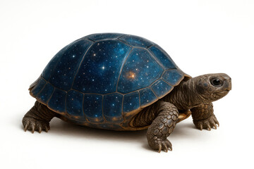 Obraz premium A turtle with a shell in the form of space.