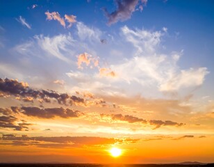 Obraz premium Colorful sunset sky with varied clouds (1)