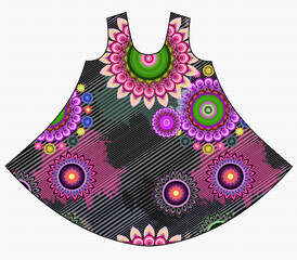 Digital design Kurti Front Side With Digital Background