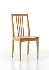 wooden chair isolated on white background
