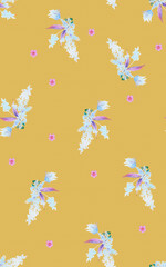 Colorful seamless floral digital design