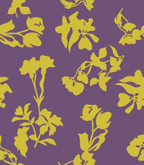 Colorful seamless floral digital design