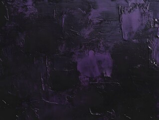 Fototapeta premium Dark Purple Abstract Textured Background Deep Paint Strokes
