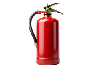 Obraz premium Red fire extinguisher isolated on transparent background