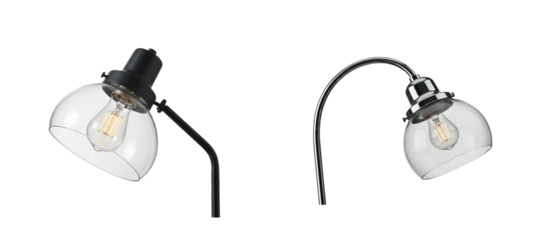 Elegant table lamp designs home interior product modern aesthetic lighting concept isolated set png