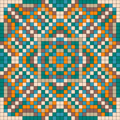 Print wallpaper pattern mosaic bright colors background