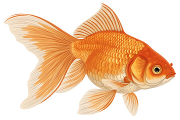 Fototapeta premium Ornamental fish Common goldfish, fish, animals, orange on AI generated by PNG