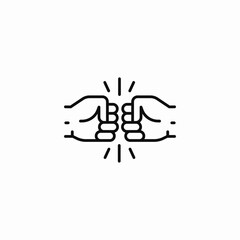 fist bump  icon sign vector