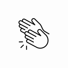 two hands clapping icon sign vector