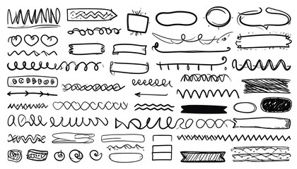 Hand-drawn graphic design elements