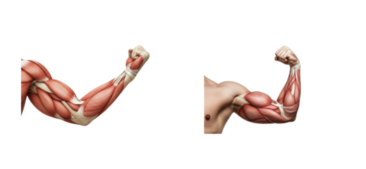 Exploring muscle anatomy through detailed illustrations of human physiology in a clinical setting isolated set png