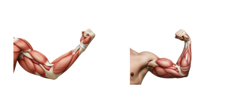 Exploring muscle anatomy through detailed illustrations of human physiology in a clinical setting isolated set png