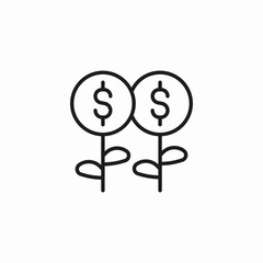 money growth investment icon sign vector