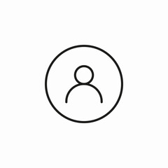 person in circle icon sign vector