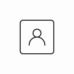 person in square icon sign vector