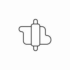 Obraz premium rolling pin dough icon sign vector