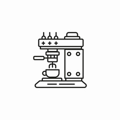 espresso machine coffee icon sign vector
