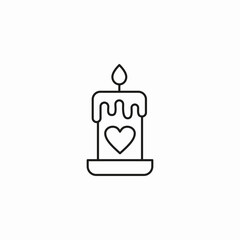 love candle icon icon sign vector