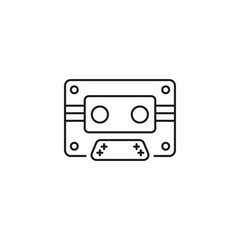 magnetic tape cassette icon sign vector
