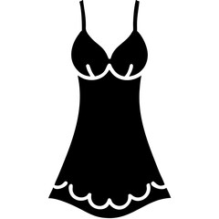 creative details Nightgown Vector Illustration