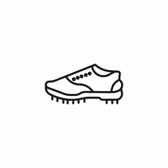 spiked golf shoes icon sign vector