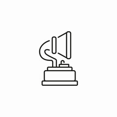 vintage gramophone record icon sign vector