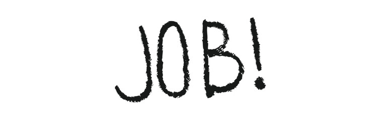 Great job hand drawn doodle speech bubble. Vector 