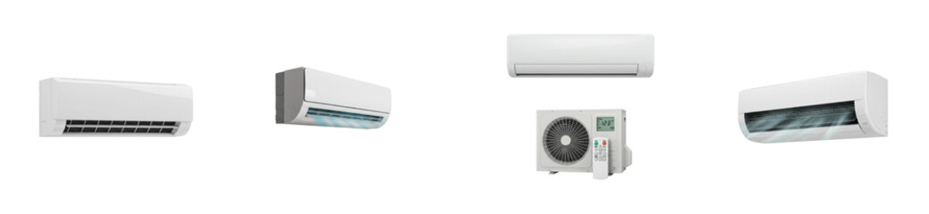 Obraz premium Installation and maintenance of air conditioning units residential spaces product showcase indoor environment home comfort solutions isolated set png