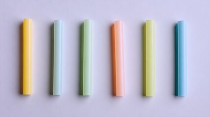 Fototapeta premium Colorful drinking straws arranged in a row.