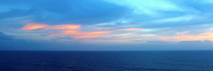 Caribbean Scene with serene sunset