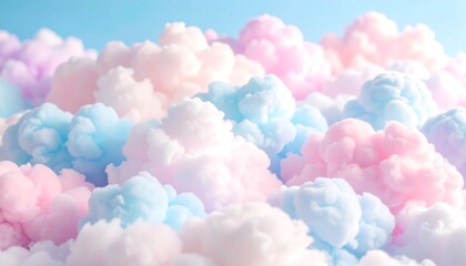 Pastel Cloudscape Dreamy Background.