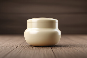 Elegant skincare: Smooth jar of moisturizer, perfect for daily hydration. A touch of luxury in your routine. #SkincareEssentials