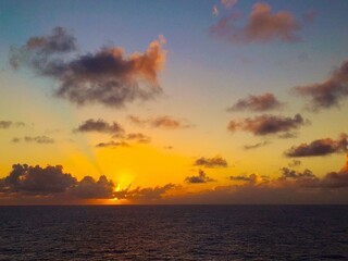 sunset over the sea