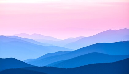 Obraz premium Blue Mountains Sunset Panorama.