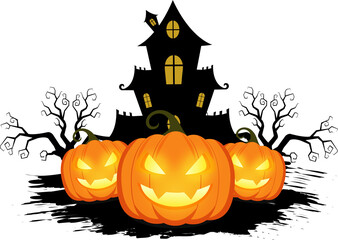 Halloween Sale Discount Web Banner for Event Seasonal Promotion background with spooky pumpkins, bats, and neon typography. Ideal for e-commerce and online retail promotions.