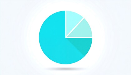 Light teal pie chart on a light background