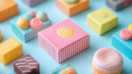 Custom sweet packaging with your logo.  Easy color changes.
