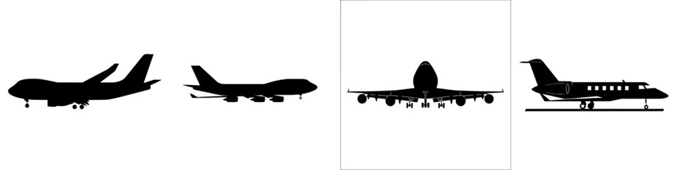 Fototapeta premium The airplane icon is simple, bold, and versatile, making it perfect for use on travel websites, apps, and marketing materials