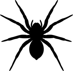 Wolf spider silhouette vector black and white icon isolated illustration image decal design file download