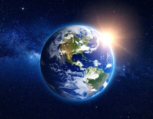 Earth Sunrise Space Galaxy.