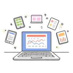 ノートパソコンとビジネスアプリ管理